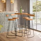 Conjunto Mesa Bistrô Com 4 Banquetas Aérea Gourmet Aurora