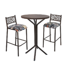 Conjunto Mesa Bistrô Com Tampo Amêndoa E 02 Banquetas Dani Br