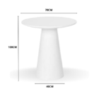 Conjunto Mesa Bistrô Cone 70 Cm Laca Branca Base Altura 100 C