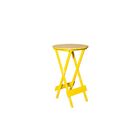 Conjunto Mesa Bistrô Dobrável Redonda Com 2 Banquetas Em Made