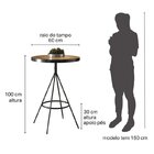 Conjunto Mesa Bistrô E 2 Banquetas Barcelona Salaone Marrom/p