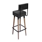 Conjunto Mesa Bistrô E 2 Banquetas Barcelona Salaone Preto/ma