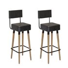 Conjunto Mesa Bistrô E 2 Banquetas Barcelona Salaone Preto/ma