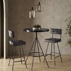 Conjunto Mesa Bistrô E 2 Banquetas Madri Salaone Preto/marrom
