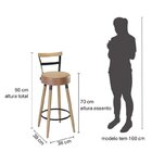 Conjunto Mesa Bistrô E 2 Banquetas Moscou Salaone Marrom/preto