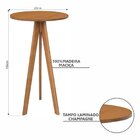 Conjunto Mesa Bistrô E 3 Banquetas Madeira Maciça, Estofada E