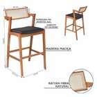 Conjunto Mesa Bistrô E 3 Banquetas Madeira Maciça, Estofada E