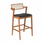 Conjunto Mesa Bistrô E 3 Banquetas Madeira Maciça, Estofada E