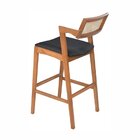 Conjunto Mesa Bistrô E 3 Banquetas Madeira Maciça, Estofada E