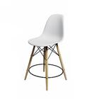 Conjunto Mesa Bistrô Eames Eiffel Preta Com 3 Banquetas Branc