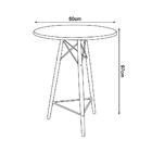 Conjunto Mesa Bistrô Eames Eiffel Preta Com 3 Banquetas Rosas