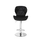 Conjunto Mesa Bistrô Geovana 60cm Preta Com 2 Banquetas Slim