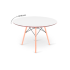 Conjunto Mesa Branca Eames 110cm E 5 Cadeiras Eames Cinza