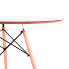 Conjunto Mesa Branca Eames 110cm E 5 Cadeiras Eames Cinza