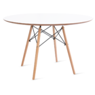 Conjunto Mesa Branca Eames 110cm E 5 Cadeiras Kaila Cinza
