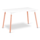 Conjunto Mesa Branca Eames 120x80cm E 4 Cadeiras Eames Cinza