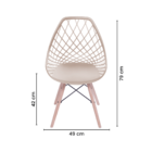 Conjunto Mesa Branca Eames 90cm E 4 Cadeiras Kaila Fendi