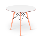 Conjunto Mesa Branca Eames 90cm E 4 Cadeiras Leda Fendi