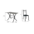Conjunto Mesa Brasília 110cm 4 Cadeiras New Lisboa  Preto/pra