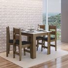 Conjunto Mesa C/ 4 Cadeiras - Móveis Canção - Ameixa Negra /