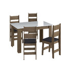 Conjunto Mesa C/ Buffet E 4 Cadeiras - Móveis Canção - Ameixa