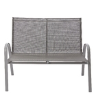 Conjunto para Jardim Mesa, Cadeira, Banco e Ombrelone 4 Lugares Aço Cinza Alma Naterial