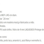 Conjunto Mesa Canto  Laqueado Redonda 3 Un.  Preto