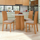 Conjunto Mesa Celebrare 100cm Tampo Mdf/vidro 4 Cadeiras Athe