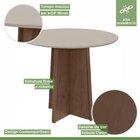 Conjunto Mesa Celebrare 100x100cm Tampo Mdf 4 Cadeiras Athena