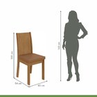 Conjunto Mesa Celebrare 120cm Tampo Mdf/vidro 4 Cadeiras Athe