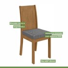 Conjunto Mesa Celebrare 120cm Tampo Mdf/vidro 4 Cadeiras Athe