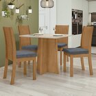 Conjunto Mesa Celebrare 90cm Tampo Mdf 4 Cadeiras Athenas Móv
