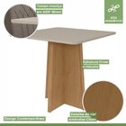 Conjunto Mesa Celebrare 90cm Tampo Mdf/vidro 4 Cadeiras Exclu