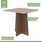 Conjunto Mesa Celebrare 90cm Tampo Mdf/vidro 4 Cadeiras Exclu