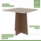 Conjunto Mesa Celebrare 90cm Tampo Mdf/vidro 4 Cadeiras Exclu