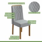 Conjunto Mesa Celebrare 90cm Tampo Mdf/vidro 4 Cadeiras Exclu