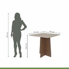 Conjunto Mesa Celebrare 90cm Tampo Mdf/vidro 4 Cadeiras Exclu