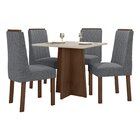 Conjunto Mesa Celebrare 90cm Tampo Mdf/vidro 4 Cadeiras Exclu