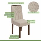 Conjunto Mesa Celebrare 90cm Tampo Mdf/vidro 4 Cadeiras Exclu