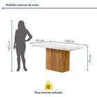 Conjunto Mesa Celeste 120cmx90cm Com 4 Cadeiras Celeste Tampo