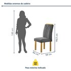 Conjunto Mesa Celeste 120cmx90cm Com 4 Cadeiras Celeste Tampo