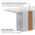 Conjunto Mesa Celeste 120cmx90cm Com 4 Cadeiras Celeste Tampo