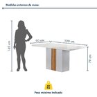 Conjunto Mesa Celeste 120cmx90cm Com 4 Cadeiras Celeste Tampo