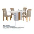 Conjunto Mesa Celeste 120cmx90cm Com 4 Cadeiras Celeste Tampo