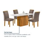Conjunto Mesa Celeste 120cmx90cm Com 4 Cadeiras Luisa Tampo S