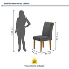 Conjunto Mesa Celeste 120cmx90cm Com 4 Cadeiras Luisa Tampo S