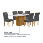 Conjunto Mesa Celeste 170cmx90cm Com 6 Cadeiras Luisa Tampo S
