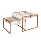 Conjunto Mesa Centro Columbia 63cm X 57cm X 40cm Volakas