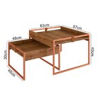 Conjunto Mesa Centro Columbia 63cm X 57cm X 40cm Woodmel
