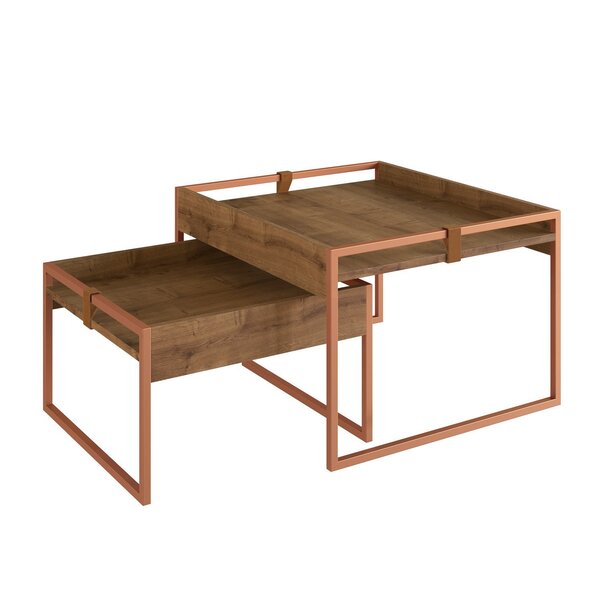 Conjunto Mesa Centro Columbia 63cm X 57cm X 40cm Woodmel